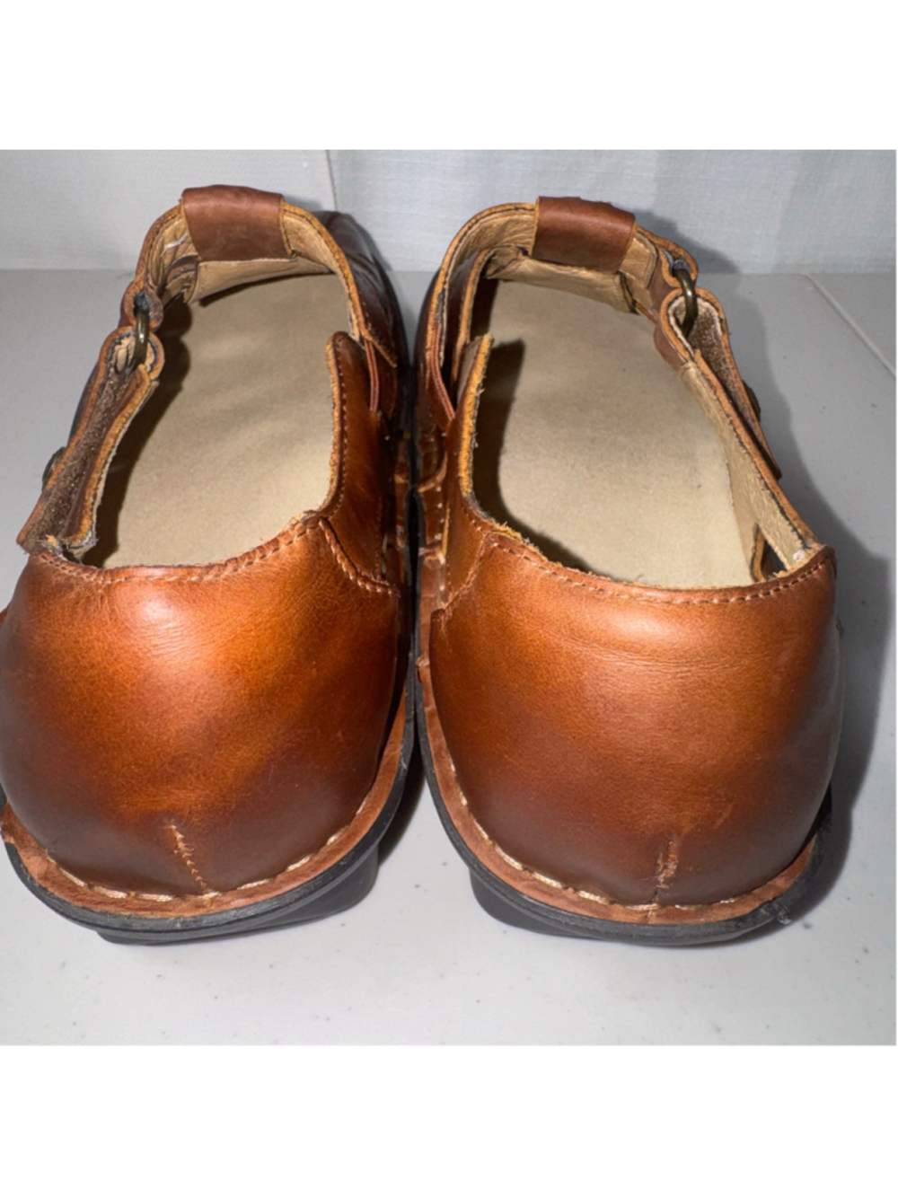 Alegria Pesca Fishermans Sandals in Cognac Leather Casual Comfort Size 10.5-11 - Picture 4 of 8